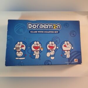 Doraemon Glass with Coaster Set